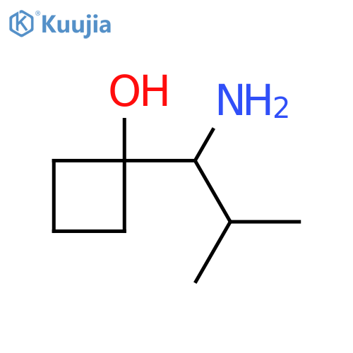1-(1-amino-2-methylpropyl)cyclobutan-1-ol structure