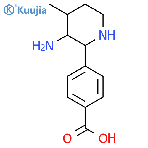 4-(3-amino-4-methylpiperidin-2-yl)benzoic acid structure
