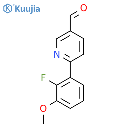 6-(2-fluoro-3-methoxyphenyl)pyridine-3-carbaldehyde structure