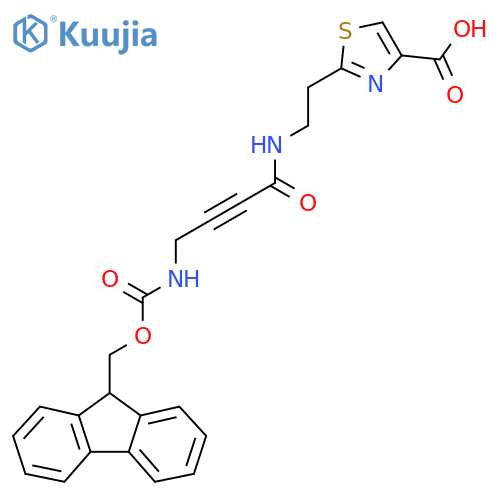 2-{2-4-({(9H-fluoren-9-yl)methoxycarbonyl}amino)but-2-ynamidoethyl}-1,3-thiazole-4-carboxylic acid structure