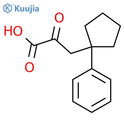 2-oxo-3-(1-phenylcyclopentyl)propanoic acid structure