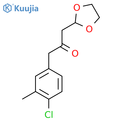 1-(4-chloro-3-methylphenyl)-3-(1,3-dioxolan-2-yl)propan-2-one structure