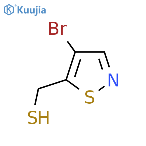 (4-bromo-1,2-thiazol-5-yl)methanethiol structure