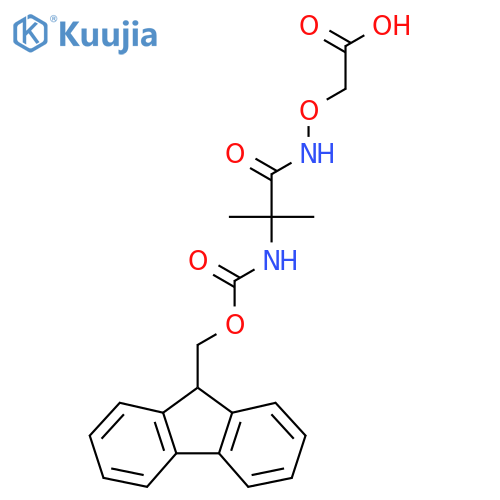 2-{2-({(9H-fluoren-9-yl)methoxycarbonyl}amino)-2-methylpropanamidooxy}acetic acid structure