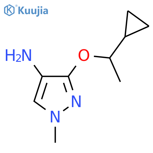 3-(1-cyclopropylethoxy)-1-methyl-1H-pyrazol-4-amine structure