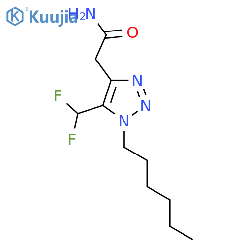 2-5-(difluoromethyl)-1-hexyl-1H-1,2,3-triazol-4-ylacetamide structure