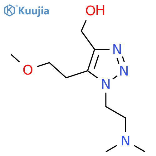 {1-2-(dimethylamino)ethyl-5-(2-methoxyethyl)-1H-1,2,3-triazol-4-yl}methanol structure