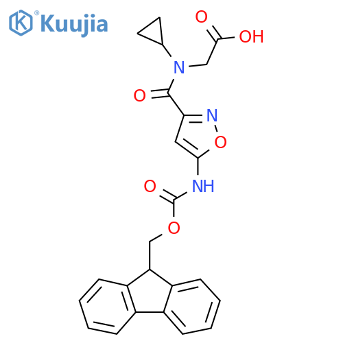 2-{N-cyclopropyl-1-5-({(9H-fluoren-9-yl)methoxycarbonyl}amino)-1,2-oxazol-3-ylformamido}acetic acid structure
