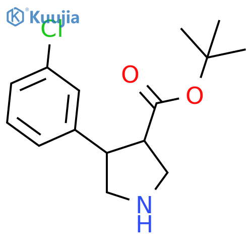 tert-butyl 4-(3-chlorophenyl)pyrrolidine-3-carboxylate structure