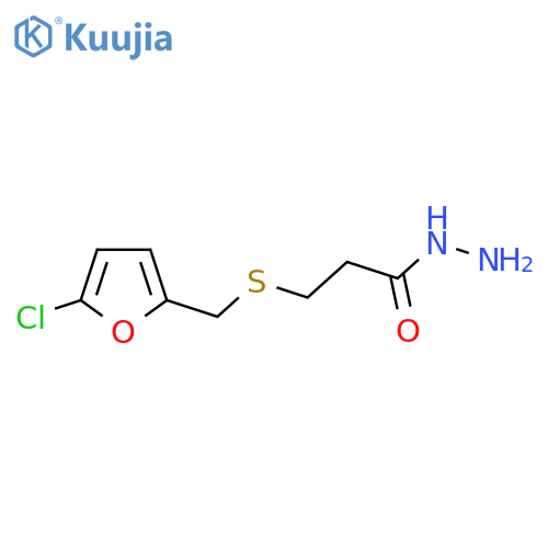 3-{(5-chlorofuran-2-yl)methylsulfanyl}propanehydrazide structure