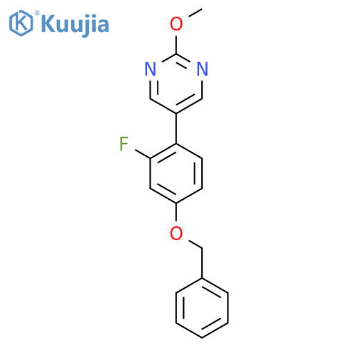 5-4-(benzyloxy)-2-fluorophenyl-2-methoxypyrimidine structure