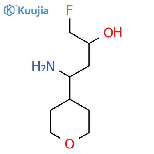 4-Amino-1-fluoro-4-(oxan-4-yl)butan-2-ol structure