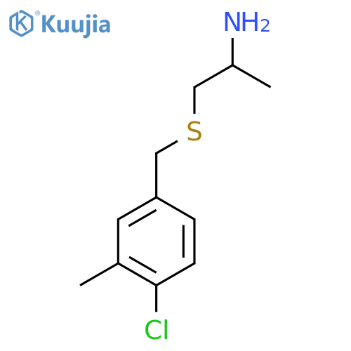 1-{(4-chloro-3-methylphenyl)methylsulfanyl}propan-2-amine structure