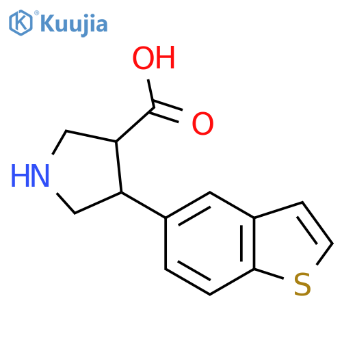 4-(1-benzothiophen-5-yl)pyrrolidine-3-carboxylic acid structure