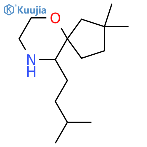2,2-dimethyl-10-(3-methylbutyl)-6-oxa-9-azaspiro4.5decane structure