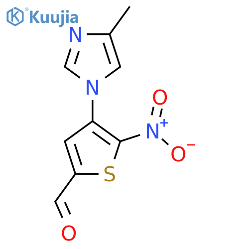 4-(4-methyl-1H-imidazol-1-yl)-5-nitrothiophene-2-carbaldehyde structure