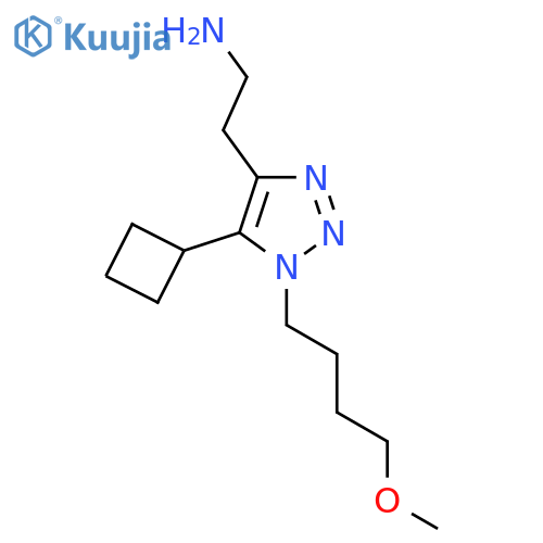 2-5-cyclobutyl-1-(4-methoxybutyl)-1H-1,2,3-triazol-4-ylethan-1-amine structure