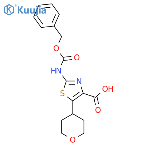 2-{(benzyloxy)carbonylamino}-5-(oxan-4-yl)-1,3-thiazole-4-carboxylic acid structure