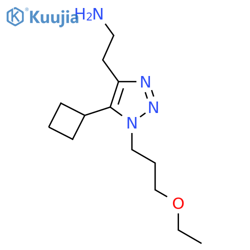 2-5-cyclobutyl-1-(3-ethoxypropyl)-1H-1,2,3-triazol-4-ylethan-1-amine structure