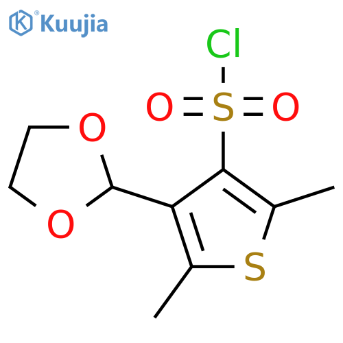 4-(1,3-dioxolan-2-yl)-2,5-dimethylthiophene-3-sulfonyl chloride structure
