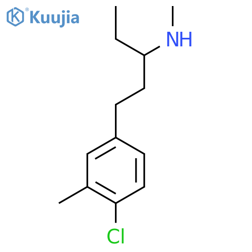 1-(4-chloro-3-methylphenyl)pentan-3-yl(methyl)amine structure