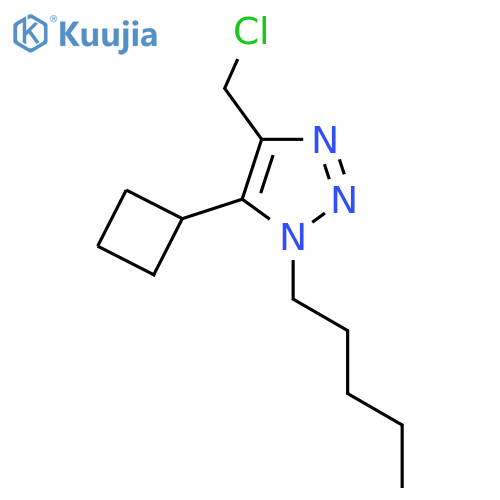 4-(chloromethyl)-5-cyclobutyl-1-pentyl-1H-1,2,3-triazole structure
