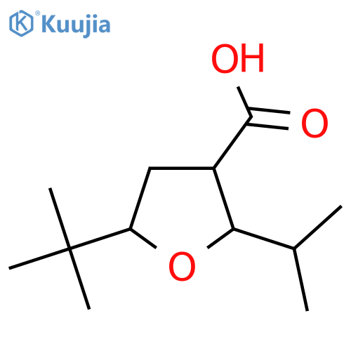 5-tert-butyl-2-(propan-2-yl)oxolane-3-carboxylic acid structure