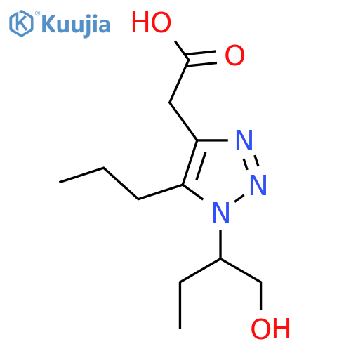 2-1-(1-hydroxybutan-2-yl)-5-propyl-1H-1,2,3-triazol-4-ylacetic acid structure