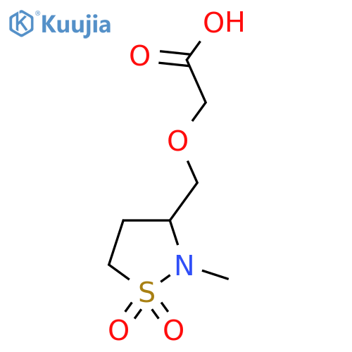 2-(2-methyl-1,1-dioxo-1lambda6,2-thiazolidin-3-yl)methoxyacetic acid structure