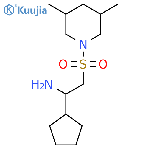 1-cyclopentyl-2-(3,5-dimethylpiperidin-1-yl)sulfonylethan-1-amine structure