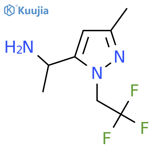 1-3-methyl-1-(2,2,2-trifluoroethyl)-1H-pyrazol-5-ylethan-1-amine structure