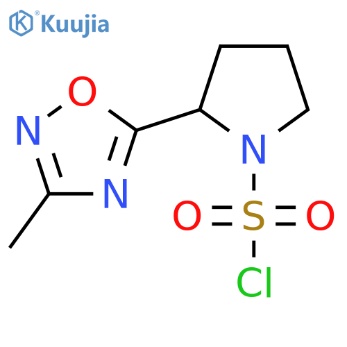 2-(3-methyl-1,2,4-oxadiazol-5-yl)pyrrolidine-1-sulfonyl chloride structure