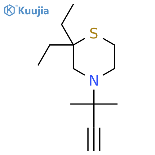 2,2-diethyl-4-(2-methylbut-3-yn-2-yl)thiomorpholine structure