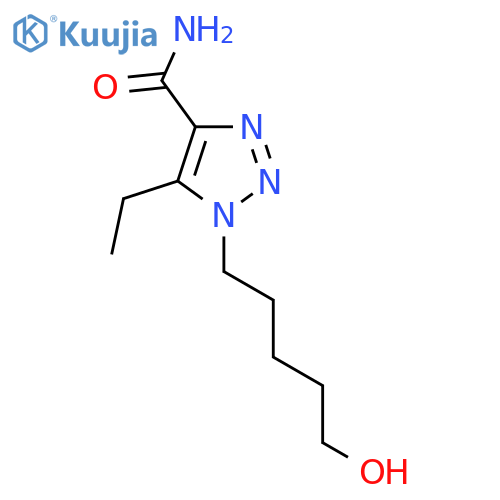 5-ethyl-1-(5-hydroxypentyl)-1H-1,2,3-triazole-4-carboxamide structure