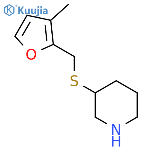 3-{(3-methylfuran-2-yl)methylsulfanyl}piperidine structure
