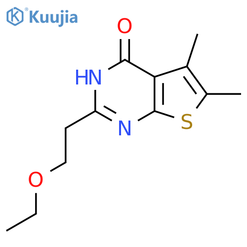 2-(2-ethoxyethyl)-5,6-dimethyl-3H,4H-thieno2,3-dpyrimidin-4-one structure