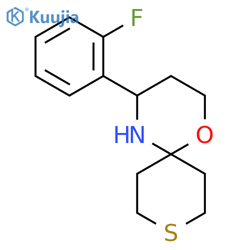 4-(2-fluorophenyl)-1-oxa-9-thia-5-azaspiro5.5undecane structure