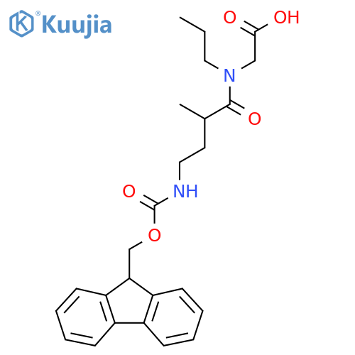 2-4-({(9H-fluoren-9-yl)methoxycarbonyl}amino)-2-methyl-N-propylbutanamidoacetic acid structure