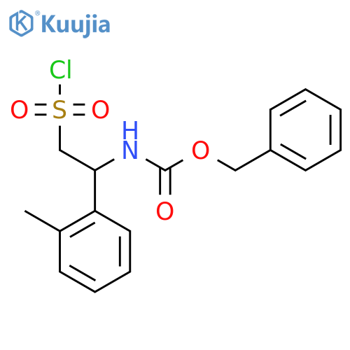 benzyl N-2-(chlorosulfonyl)-1-(2-methylphenyl)ethylcarbamate structure