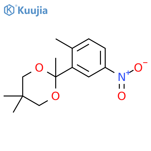 2,5,5-trimethyl-2-(2-methyl-5-nitrophenyl)-1,3-dioxane structure