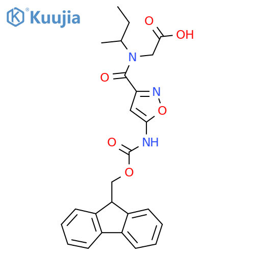 2-N-(butan-2-yl)-1-5-({(9H-fluoren-9-yl)methoxycarbonyl}amino)-1,2-oxazol-3-ylformamidoacetic acid structure
