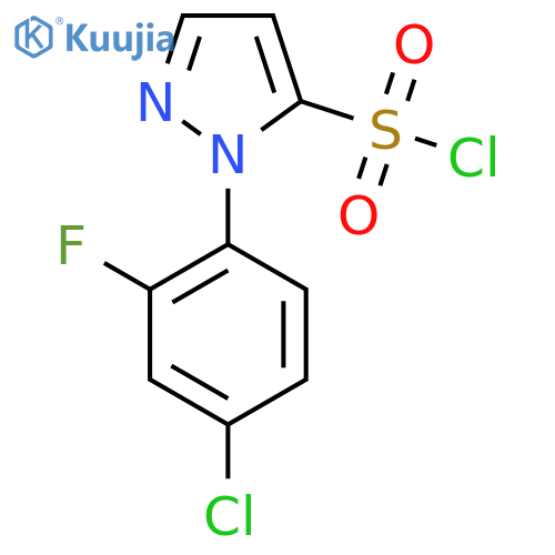 1-(4-chloro-2-fluorophenyl)-1H-pyrazole-5-sulfonyl chloride structure