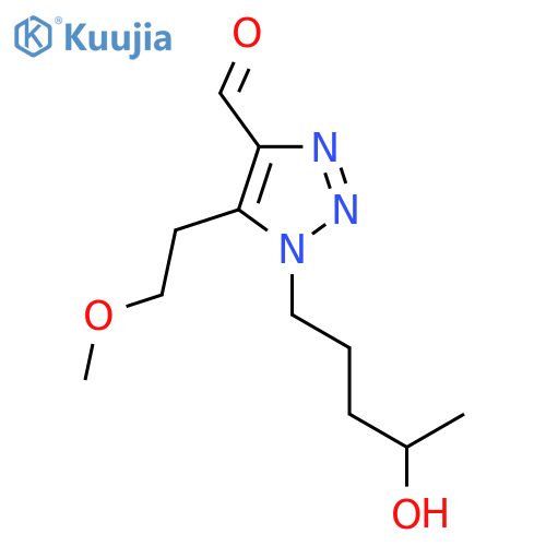 1-(4-hydroxypentyl)-5-(2-methoxyethyl)-1H-1,2,3-triazole-4-carbaldehyde structure