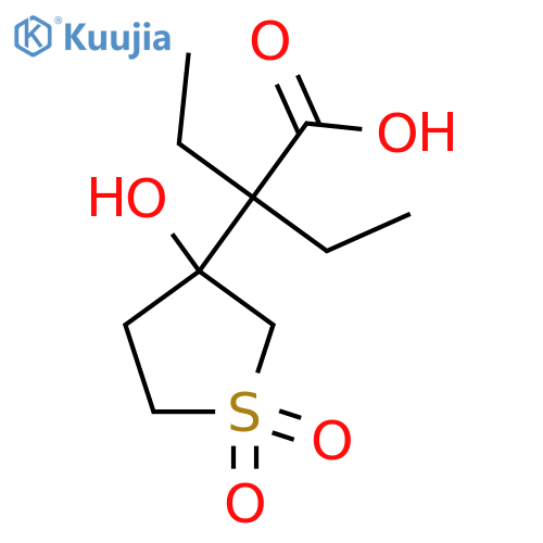 2-Ethyl-2-(3-hydroxy-1,1-dioxo-1lambda6-thiolan-3-yl)butanoic acid structure