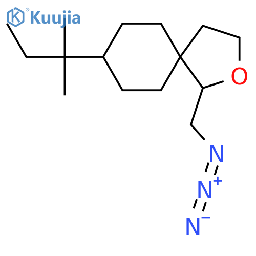 1-(azidomethyl)-8-(2-methylbutan-2-yl)-2-oxaspiro4.5decane structure