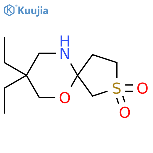 8,8-diethyl-6-oxa-2lambda6-thia-10-azaspiro4.5decane-2,2-dione structure