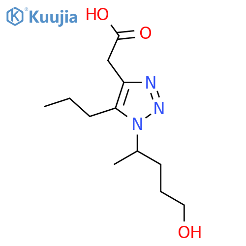 2-1-(5-hydroxypentan-2-yl)-5-propyl-1H-1,2,3-triazol-4-ylacetic acid structure
