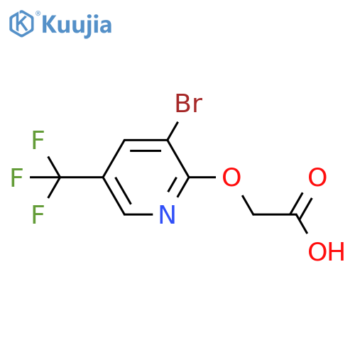 2-{3-bromo-5-(trifluoromethyl)pyridin-2-yloxy}acetic acid structure