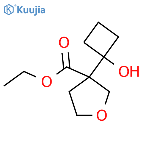 ethyl 3-(1-hydroxycyclobutyl)oxolane-3-carboxylate structure