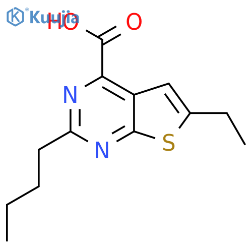 2-butyl-6-ethylthieno2,3-dpyrimidine-4-carboxylic acid structure